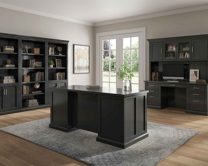 Abby Black Open Bookcase