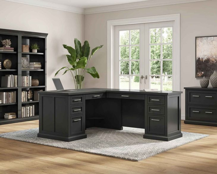 Abby Black Open Bookcase