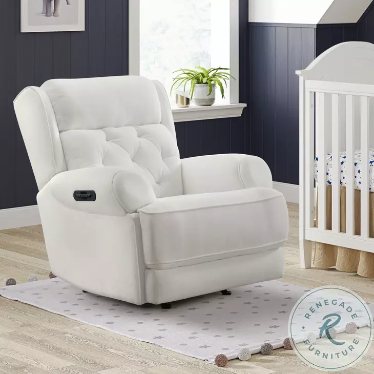 Abby Snow Triple Power Glider Recliner with USB Port