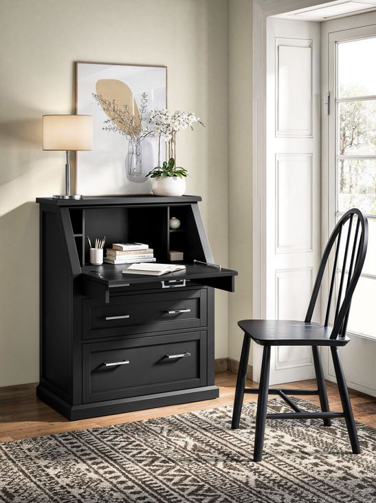 Abby Black Secretary Desk