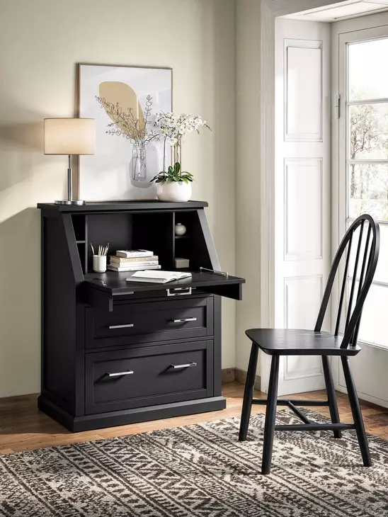 Abby Black Secretary Desk