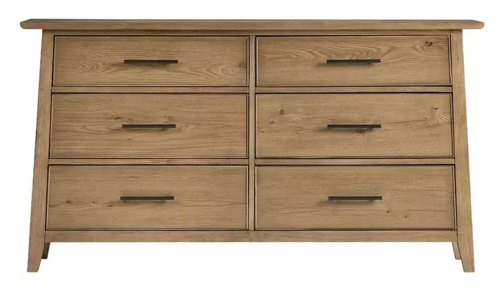 Jackson Golden Oak 6 Drawer Dresser