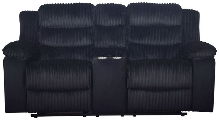 Willow Black 75" Console Loveseat with Dual Recliner