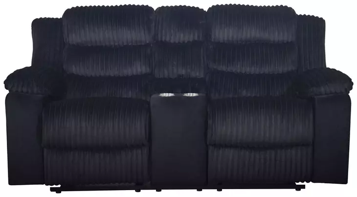 Willow Black 75" Console Loveseat with Dual Recliner