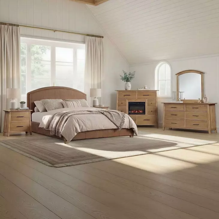 Jackson Brown King Upholstered Panel Bed