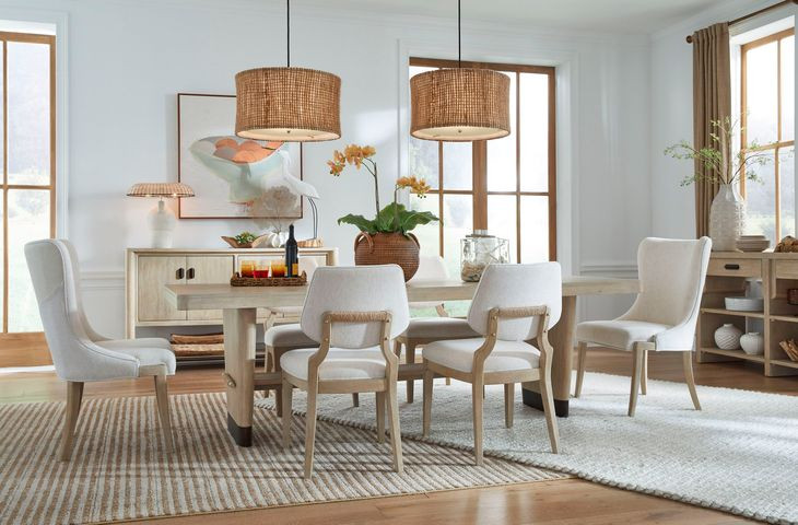 Sunset Cove White Upholstered Side Chair Set of 2