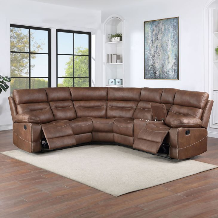 Rudger Brown 3 Piece Manual Reclining Sectional