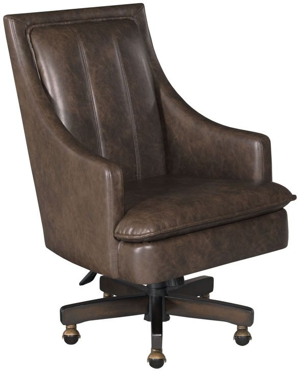 Hidden Treasures Rhodes Brown Upholstered Desk Chair with Swivel