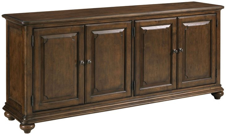 Commonwealth Morton Medium Stain 76" Entertainment Console with 4 Doors