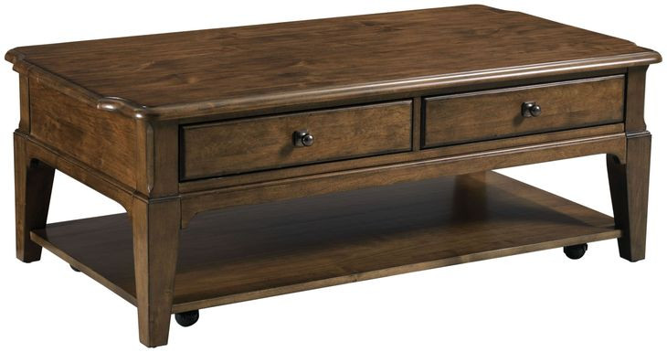 Commonwealth Washburn Medium Stain Rectangular Cocktail Table