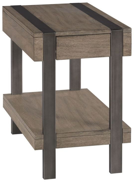 Sandler Brown Rectangular Chairside Table