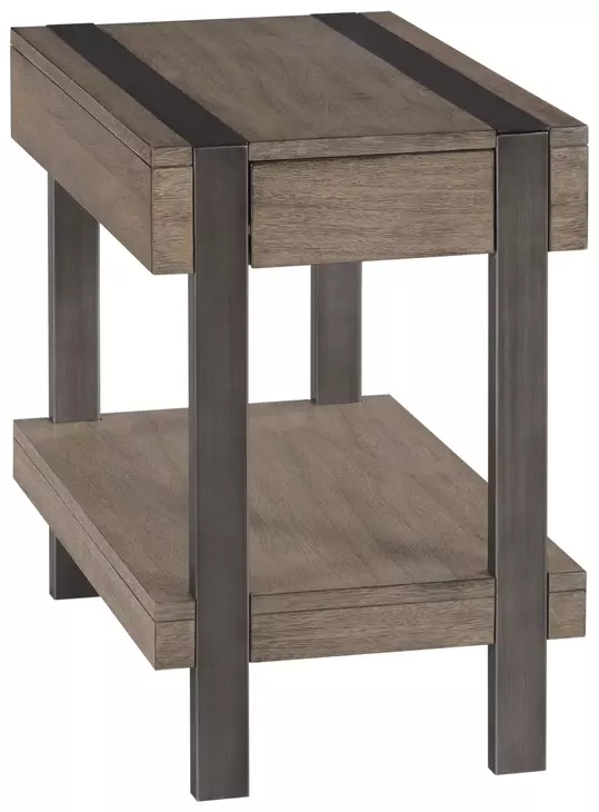 Sandler Brown Rectangular Chairside Table