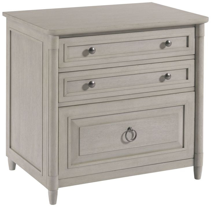 Domaine Lateral Beige File Cabinet with 3 Drawers