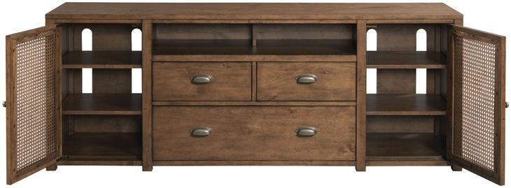 Foster Medium Stain 76" Entertainment Console with 2 Doors