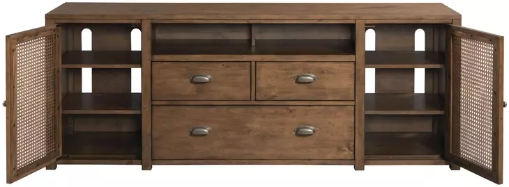 Foster Medium Stain 76" Entertainment Console with 2 Doors