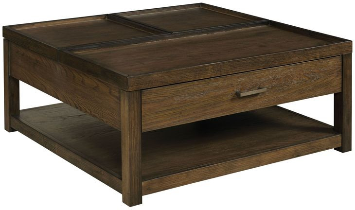 Nyles Medium Stain Square Lift Top Cocktail Table