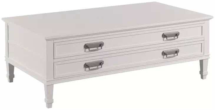 Structures White Rectangular Cocktail Table