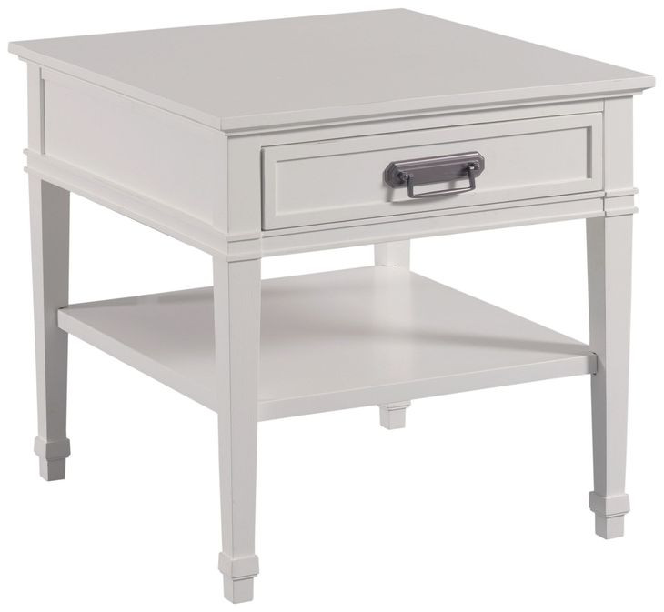 Structures White Square End Table