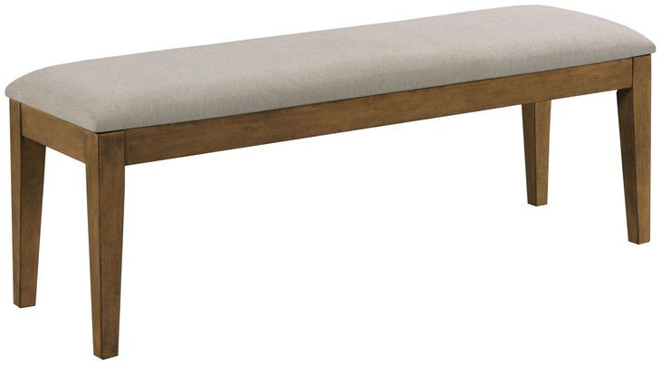 Kafe Gray 56" Upholstered Performance Fabric Dining Bench