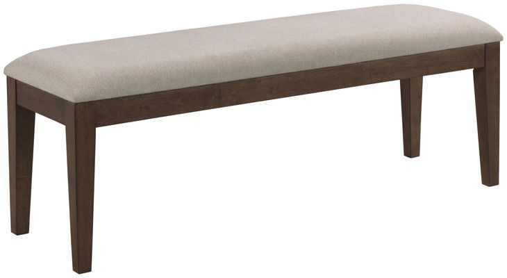 Kafe Mocha Performance Fabric Upholstered Dining Bench