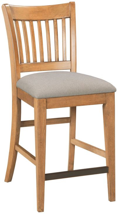 Kafe Cappuccino Performance Fabric Rake Back Counter Height Dining Chair