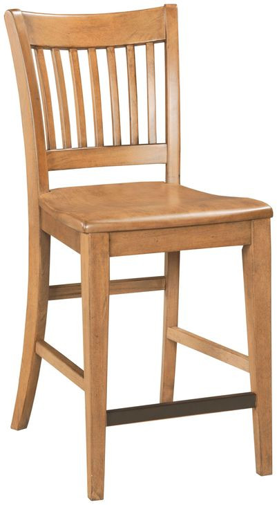 Kafe Cappuccino Performance Fabric Rake Back Counter Height Dining Chair