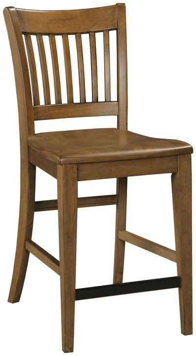 Kafe Latte Performance Fabric Rake Back Counter Height Dining Chair