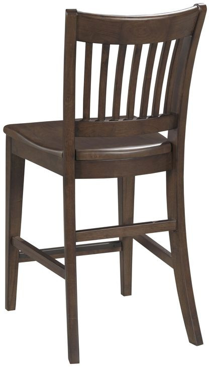 Kafe Mocha Performance Fabric Rake Back Counter Height Dining Chair