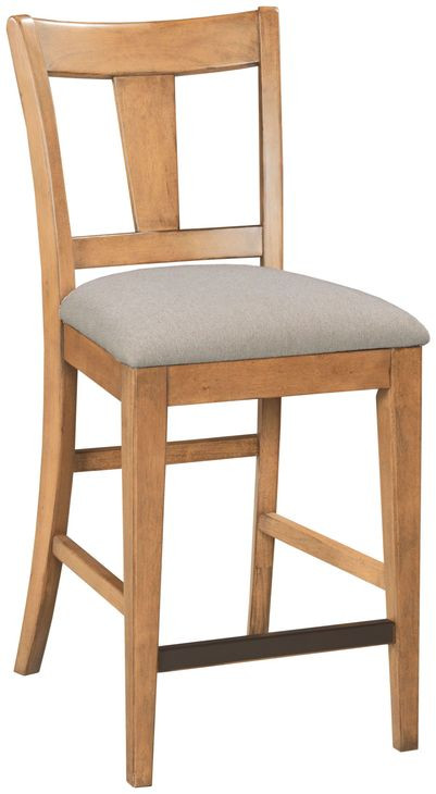 Kafe Cappuccino Performance Fabric Splat Back Counter Height Dining Chair