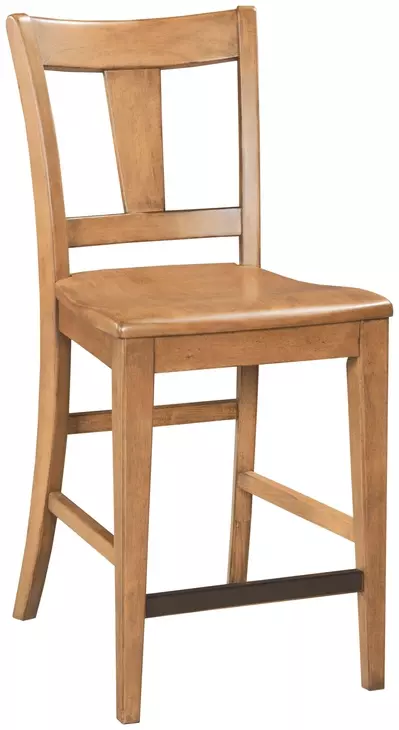 Kafe Cappuccino Performance Fabric Splat Back Counter Height Dining Chair