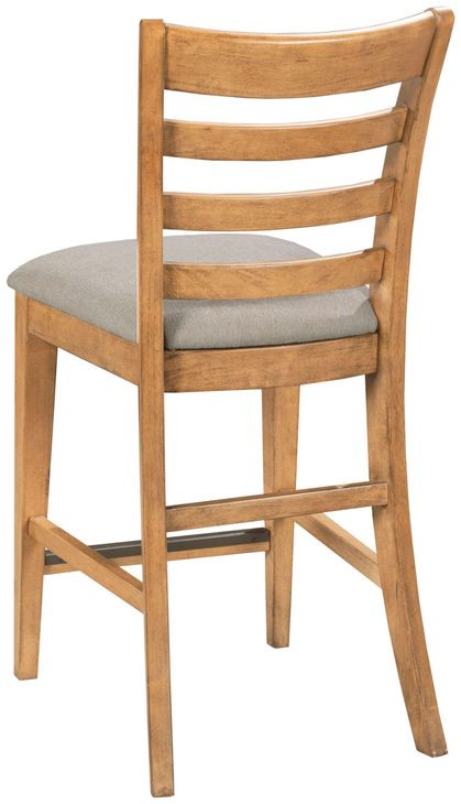 Kafe Cappuccino Performance Fabric Ladder Back Counter Height Stool