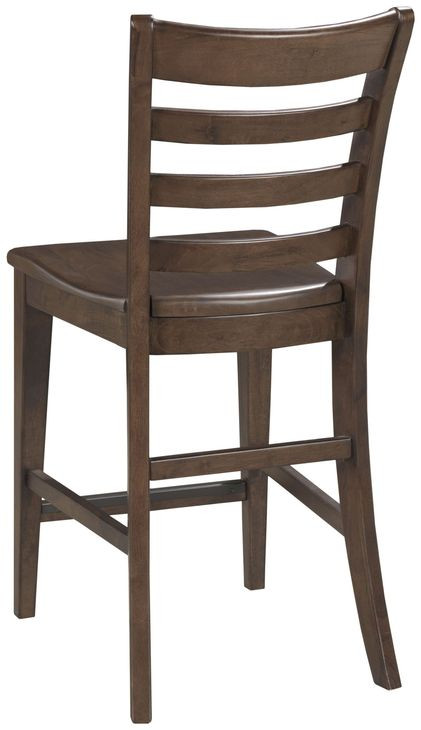 Kafe Mocha Performance Fabric Ladder Back Counter Height Dining Chair