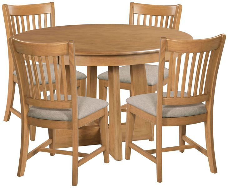 Kafe Cappuccino 54" Round Pedestal Dining Room Set