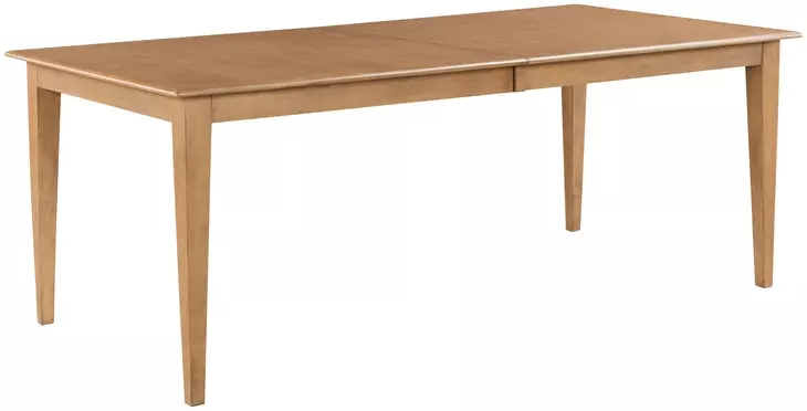 Kafe Cappuccino 80" Rectangular Leg Extendable Dining Table