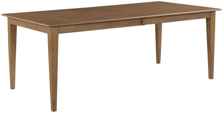 Kafe Latte 100" Extendable Rectangular Leg Dining Table