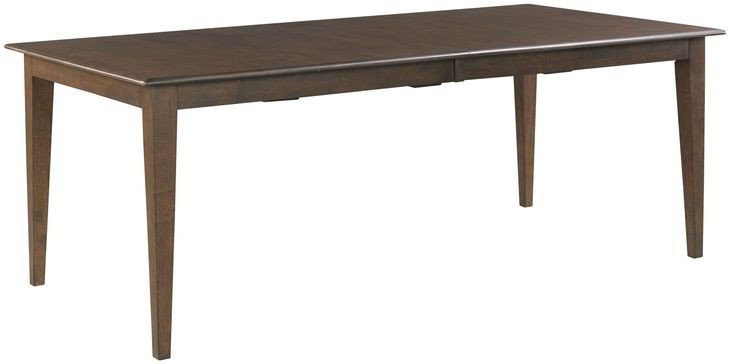 Kafe Mocha 100" Extendable Rectangular Leg Dining Table