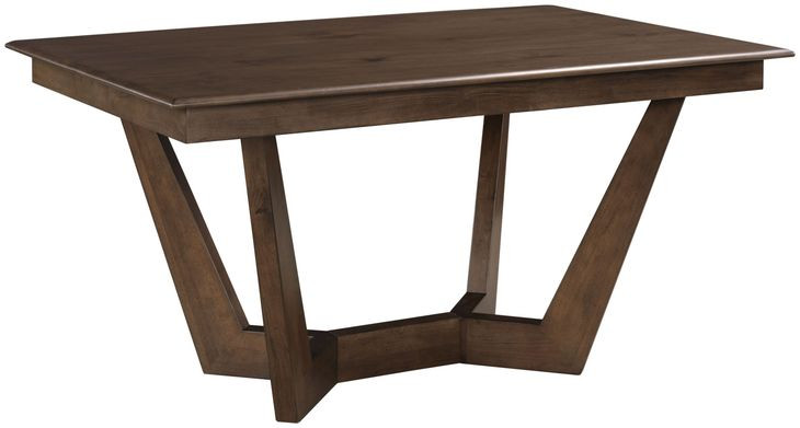 Kafe Mocha 60" Rectangular Trestle Dining Table