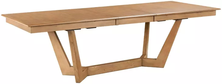 Kafe Cappuccino 80" Rectangular Trestle Extendable Dining Table