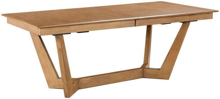 Kafe Cappuccino 80" Rectangular Trestle Extendable Dining Table