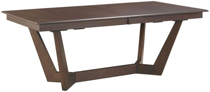 Kafe Mocha 100" Extendable Rectangular Trestle Dining Table