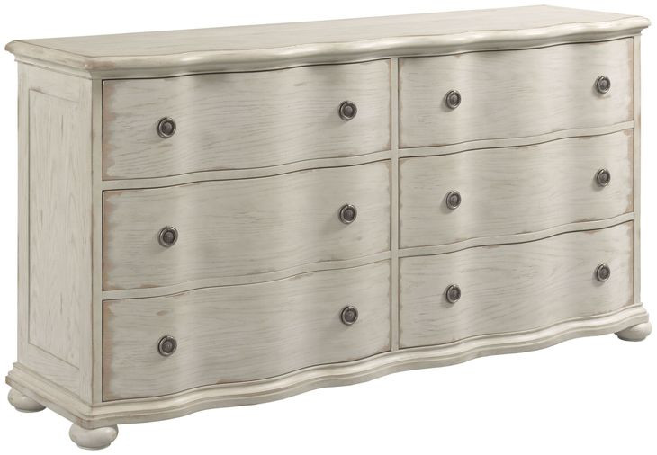 Helene Creme Breve 6 Drawer Dresser with Jewelry Tray