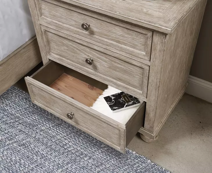 Miriam Breve 3 Drawer Nightstand with USB Charging