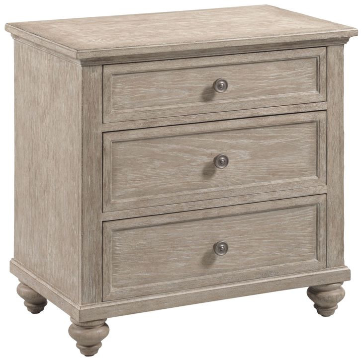 Miriam Breve 3 Drawer Nightstand with USB Charging