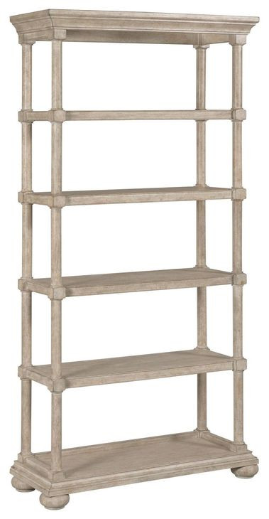 Cambric Ronde Light Stain Etagere with 5 Shelves