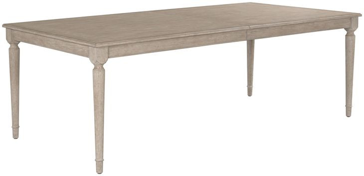Cambric Creme Breve 128" Extendable Rectangular Dining Table