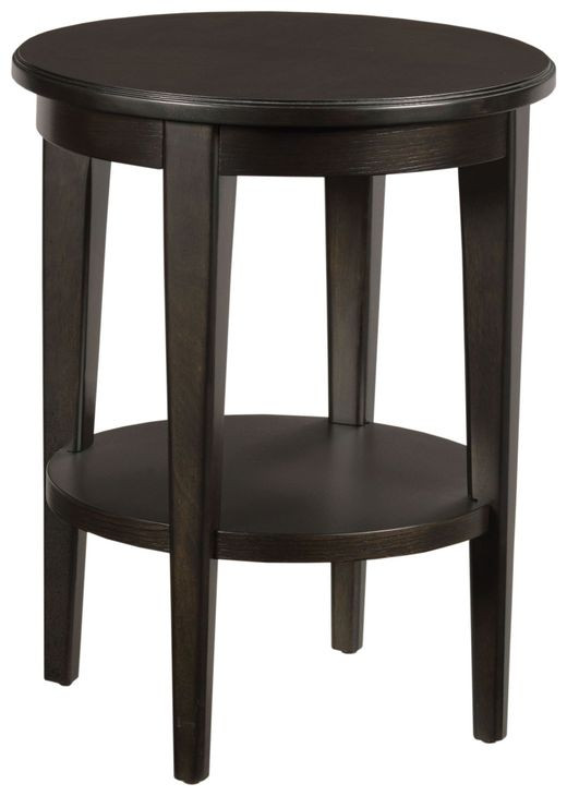 Preset Sable Round Chairside Table with 1 Shelf