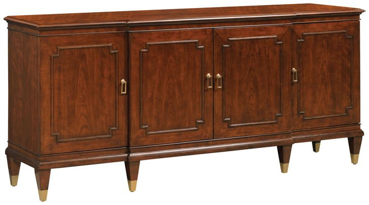 Andover Medium Stain 4 Door Breakfront Buffet
