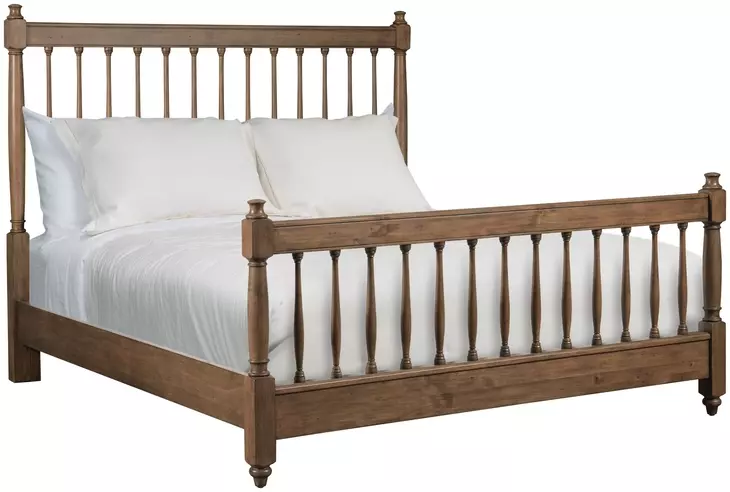 Arbor Bark Queen Spindle Low Profile Bed