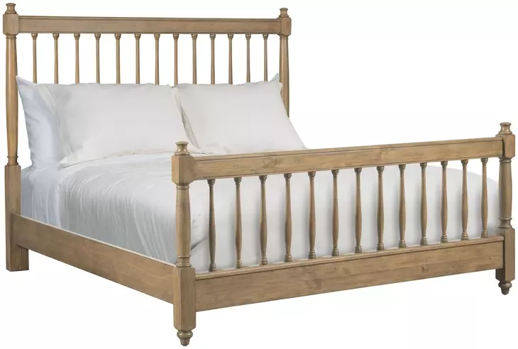 Arbor Oatmeal King Spindle Low Profile Bed