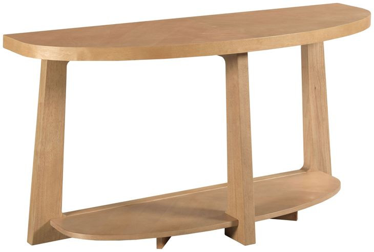 Archetype Light Caramel Demilune Console Table